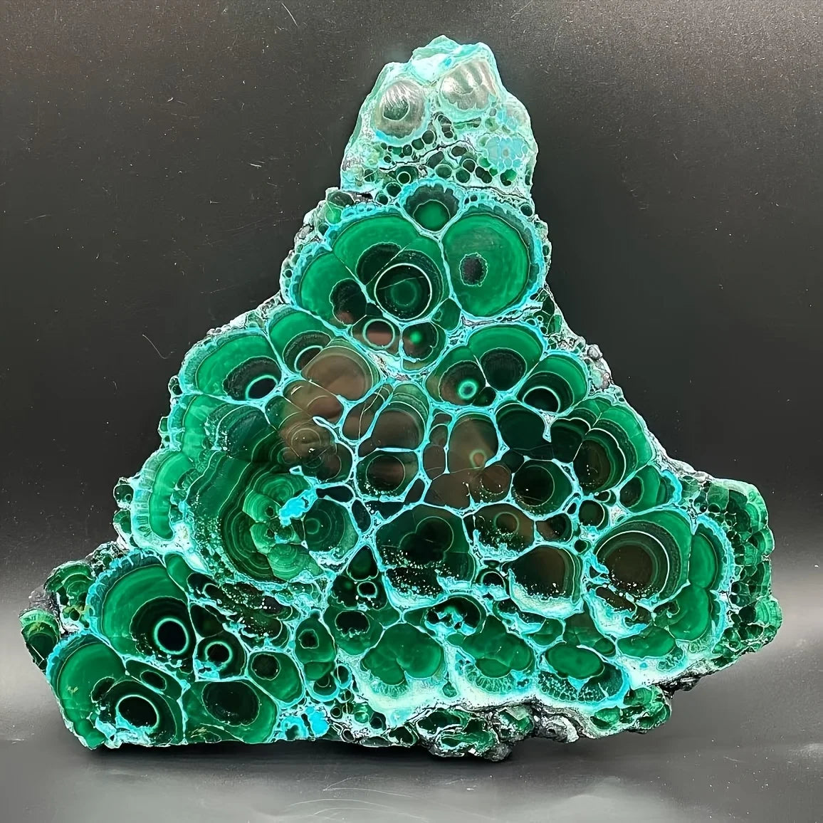 Malachite Slab, Natural Stone Polished Slab with Irregular Edges, Healing Energy crystal stone , Home Decor & Spiritual Gift