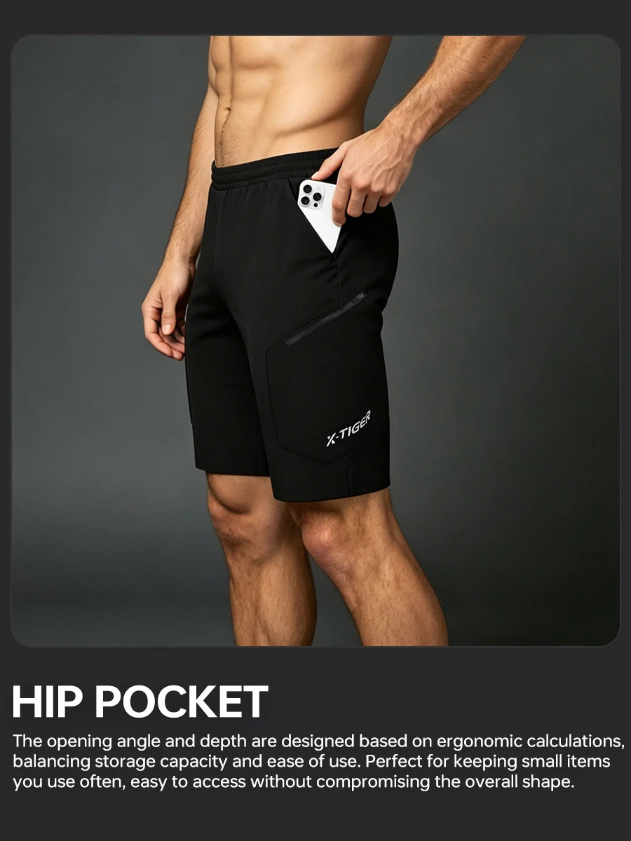 X-TIGER 2 in 1 Cycling Shorts Double Layer Loose Casual MTB Padded Shorts Waterproof Wearproof For Mountain Off-road Urban Commute Daily Wear