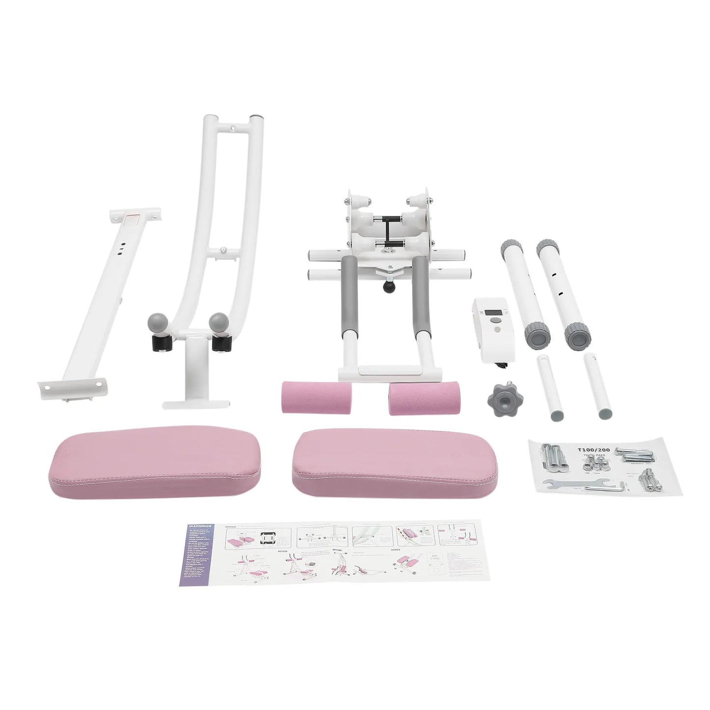 Ab Trainer Abdominal Multi-Functional Adjustable Workout Bench with LED Monitor 330lbs Capacity for Men, Women