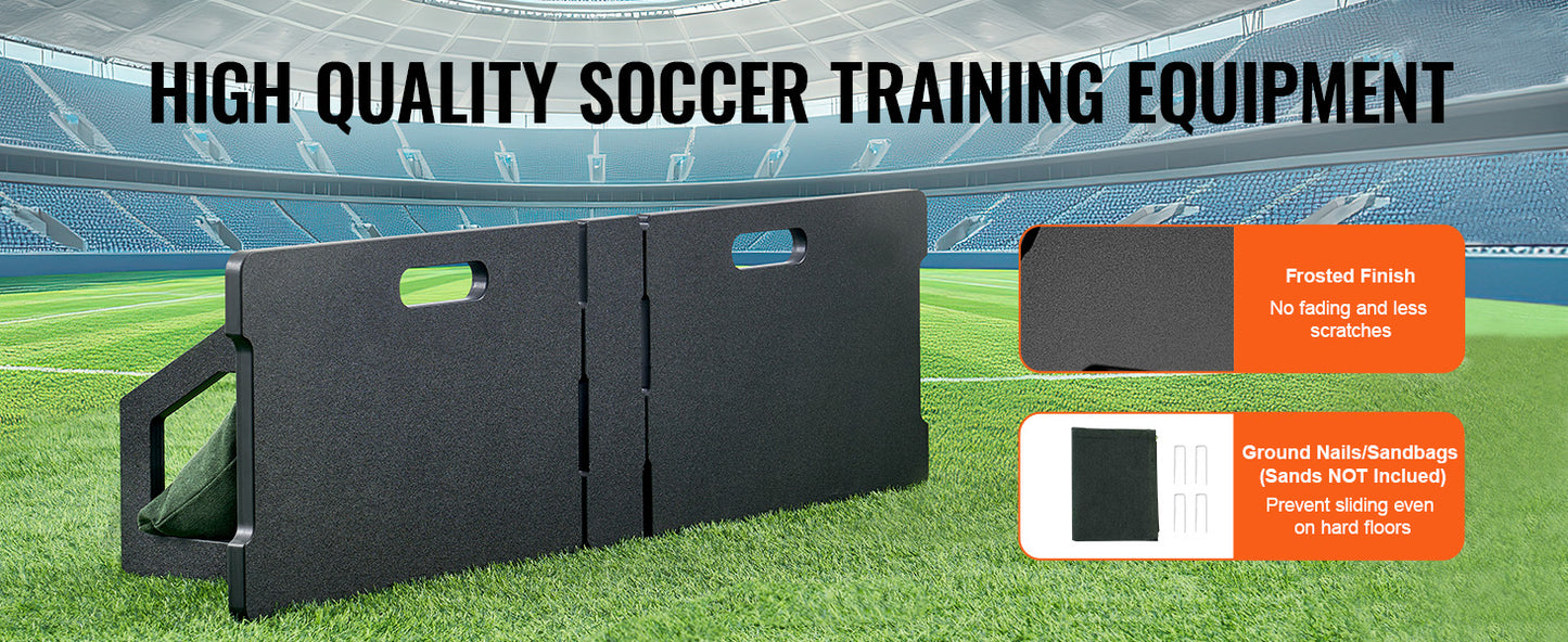 SucceBuy Soccer Rebounder Board 45"X13" Portable Soccer Wall with 2 Angles Rebound for Kids and Adults Passing&Shooting Practice