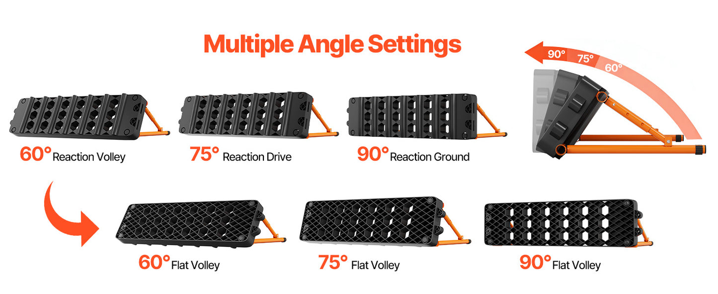 SucceBuy 37.4x9.8in Soccer Rebounder Board Dual Surface Sports Kick Back Trainer 3 Adjustable Angles for Passing Reaction Skills