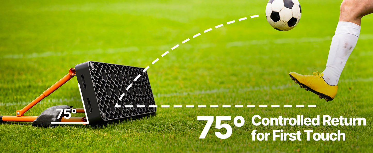 SucceBuy 37.4x9.8in Soccer Rebounder Board Dual Surface Sports Kick Back Trainer 3 Adjustable Angles for Passing Reaction Skills