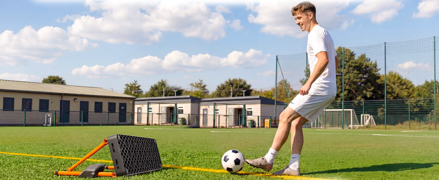 SucceBuy 37.4x9.8in Soccer Rebounder Board Dual Surface Sports Kick Back Trainer 3 Adjustable Angles for Passing Reaction Skills