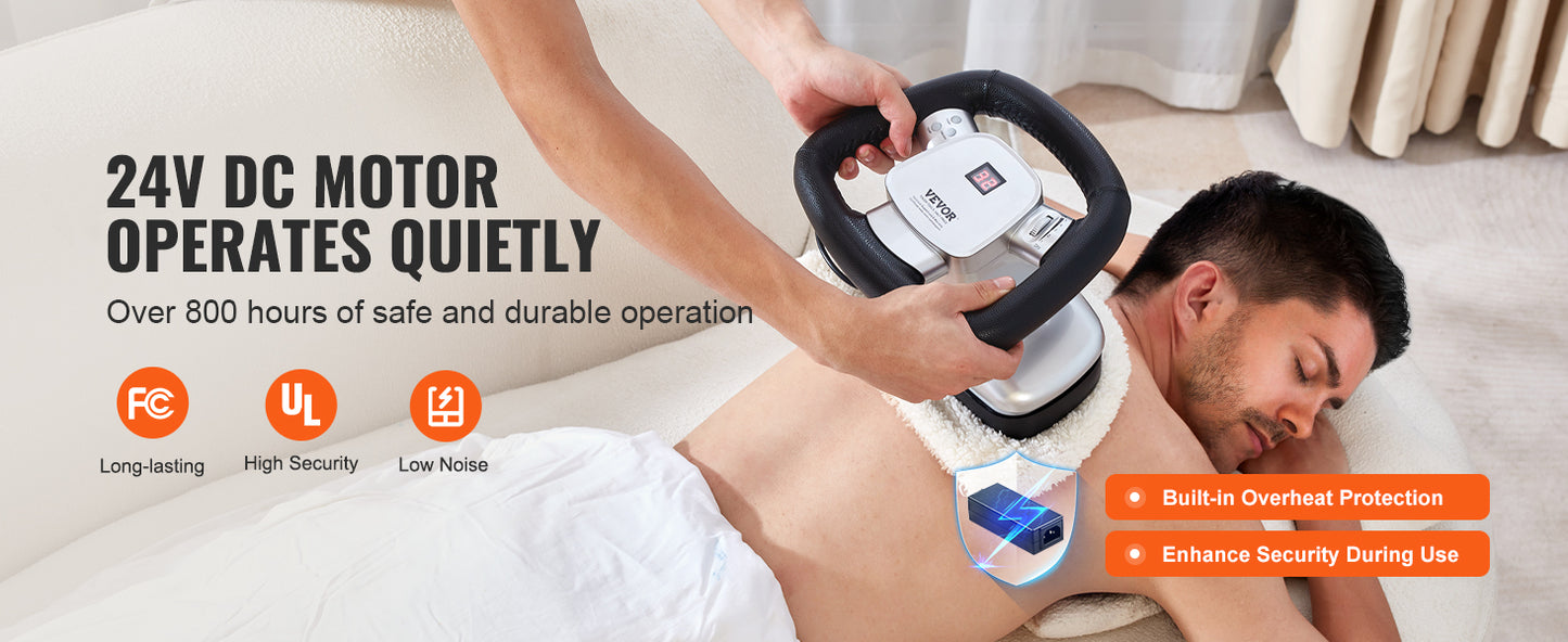 SucceBuy Chiropractic Massager Variable Speed Vibrating Therapy Handheld Body Massager for Muscle